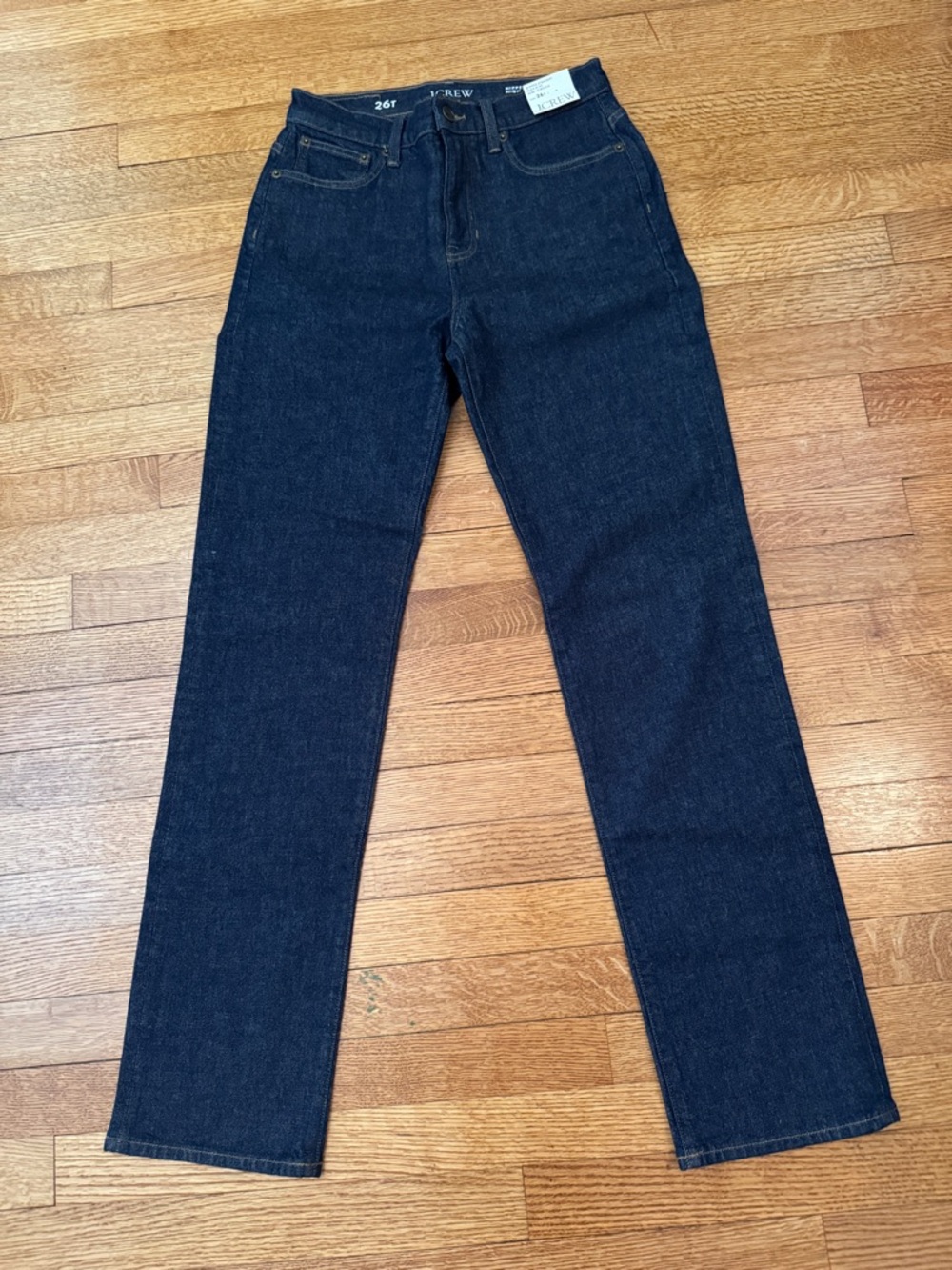 NWT J. Crew NIPPED STRAIGHT HIGH-RISE SEMI STRETCH Jeans 26T